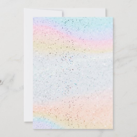 Glitter Sequin Pool Party Birthday invitation 招待状 (裏面)