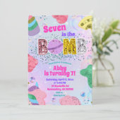 Glitter Sequin Rainbow Pastel Bath Bomb Invitation 招待状 (スタンド正面)