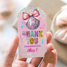 Glitter Sequins Disco Ball Girl ギフトタグ