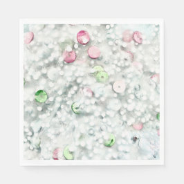Glitter Slime Paper Napkins White スタンダードランチョンナプキン