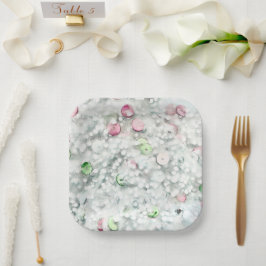 Glitter Slime Paper Plates White ペーパープレート