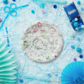 Glitter Slime Party Plates White ペーパープレート (パーティー)