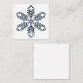 Glitter Snowflake - Baby Blue Branches エンクロージャーカード (正面/裏面)