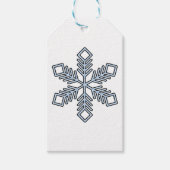 Glitter Snowflake - Baby Blue Branches ギフトタグ (正面)