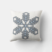 Glitter Snowflake - Baby Blue Branches クッション (裏面)