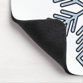 Glitter Snowflake - Baby Blue Branches マウスパッド (コーナー)