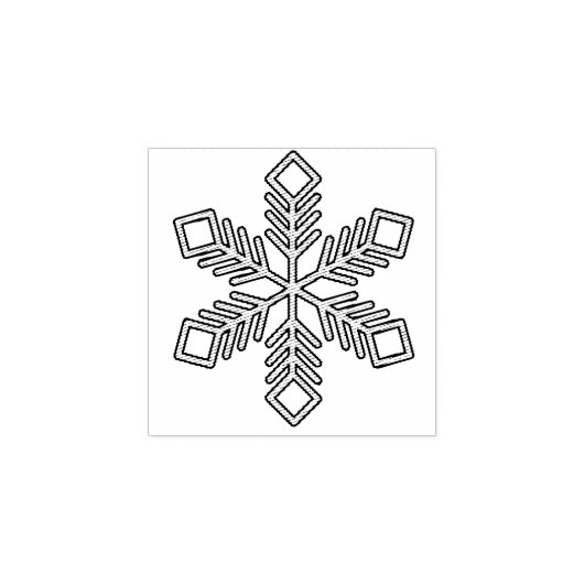 Glitter Snowflake - Baby Blue Branches ラバースタンプ (インプリント)