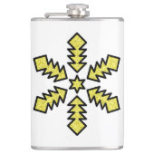 Glitter Snowflake - Yellow Star フラスク (正面)