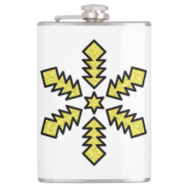 Glitter Snowflake - Yellow Star フラスク