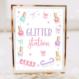 Glitter Station Mani-Pedi Party Manicure Pedicure ポスター