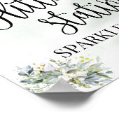 Glitter station sign eucalyptus succulent shower ポスター (角)