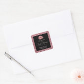 Glitter Thank Rose Gold Circle Boutique Logo スクエアシール (封筒)
