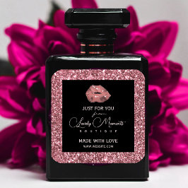 Glitter Thank Rose Gold Circle Boutique Logo スクエアシール