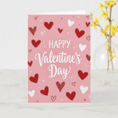 Glitter Valentine Hearts Day Card カード (黄色い花)