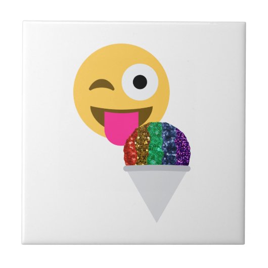 glitter wink emoji タイル (正面)