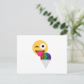 glitter wink emoji ポストカード (スタンド正面)