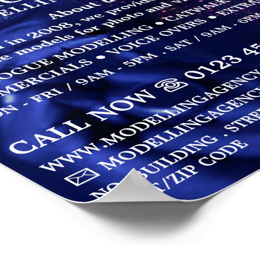 Glittered Model、Modeling Agency、Model Agent ポスター (角)