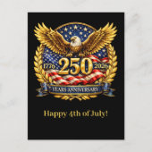 Glittered Semiquincentennial Eagle Emblem  シーズンポストカード (正面)