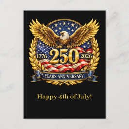 Glittered Semiquincentennial Eagle Emblem  シーズンポストカード