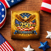 Glittered Semiquincentennial Eagle Emblem 缶バッジ