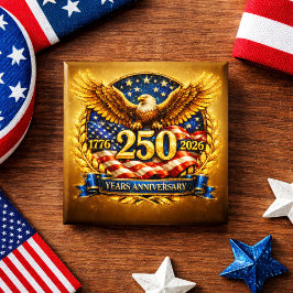 Glittered Semiquincentennial Eagle Emblem 缶バッジ