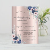 Glittering Blue Roses: Rose Gold Anniversary 招待状 (スタンド正面)