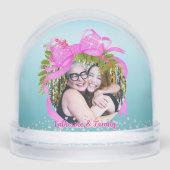 Glittering Christmas Pink Bow Photo Blue (正面)