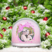 Glittering Christmas Pink Bow Photo Pink (クリスマス)