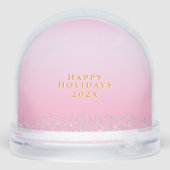 Glittering Christmas Pink Bow Photo Pink (裏面)