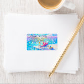 Glittering Lobster Beach Address Labels ラベル (インサイチュ)