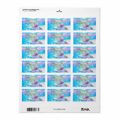 Glittering Lobster Beach Address Labels ラベル (フルシート)