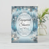 Glittering Snowy Forest Engagement Shower 招待状 (スタンド正面)