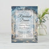 Glittering Snowy Forest Rehearsal Dinner 招待状 (スタンド正面)