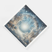 Glittering Snowy Forest Wedding Dinner Napkins (コーナー)