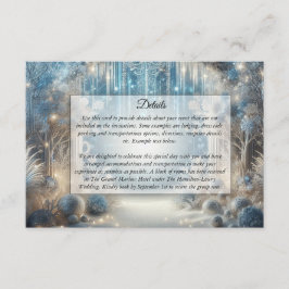 Glittering Snowy Forest Wedding Enclosure Card エンクロージャーカード