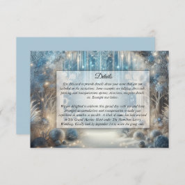 Glittering Snowy Forest Wedding Enclosure Card エンクロージャーカード