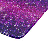 Glitters Sparkles Purple Pink Texture カッティングボード (角)