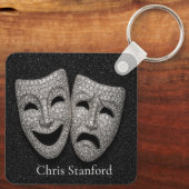 Glittery Comedy & Tragedy Drama Mask キーホルダー (裏面)