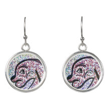 Glittery Dog Earrings