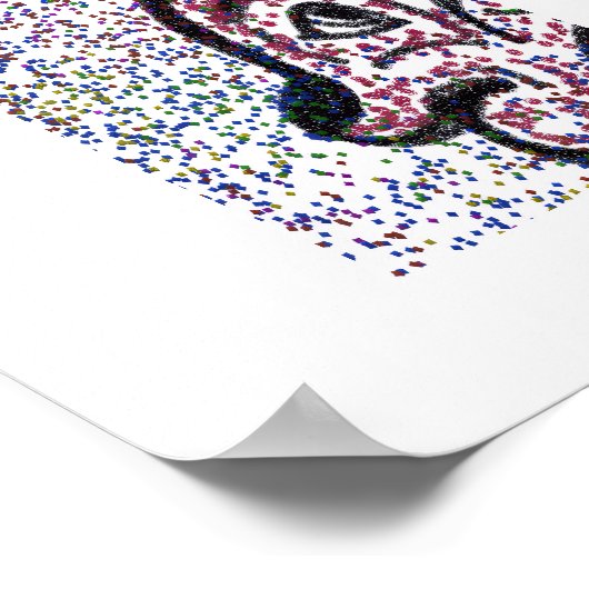 Glittery Dog Poster ポスター (角)