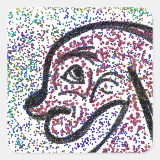 Glittery Dog Sticker Sheets スクエアシール (正面)
