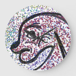 Glittery Dog Wall Clock ラージ壁時計