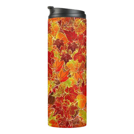 Glittery Fall Maple Leaves タンブラー (回転右)