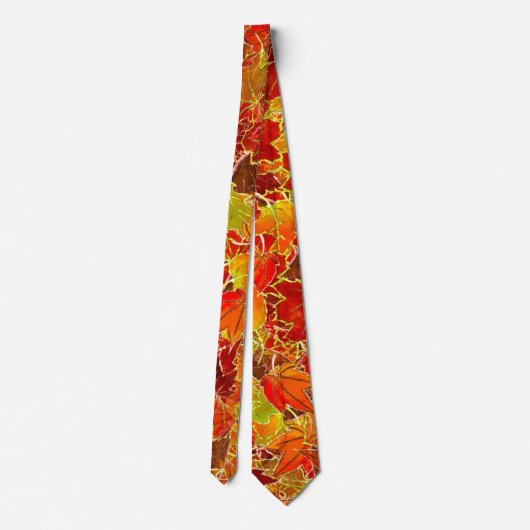 Glittery Fall Maple Leaves ネクタイ (裏面)