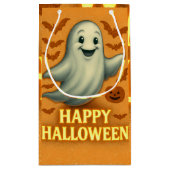 Glittery Ghost Halloween スモールペーパーバッグ (裏面)