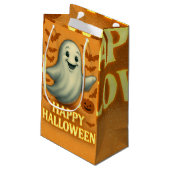 Glittery Ghost Halloween スモールペーパーバッグ (裏面アングル)
