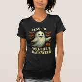 Glittery Ghost Halloween Tシャツ (正面)