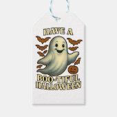 Glittery Ghost “Have a Boo-tiful Halloween” ギフトタグ (正面)