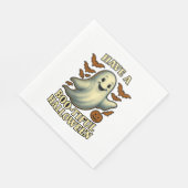 Glittery Ghost “Have a Boo-tiful Halloween” スタンダードランチョンナプキン (角)