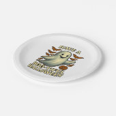 Glittery Ghost “Have a Boo-tiful Halloween” ペーパープレート (アングル)